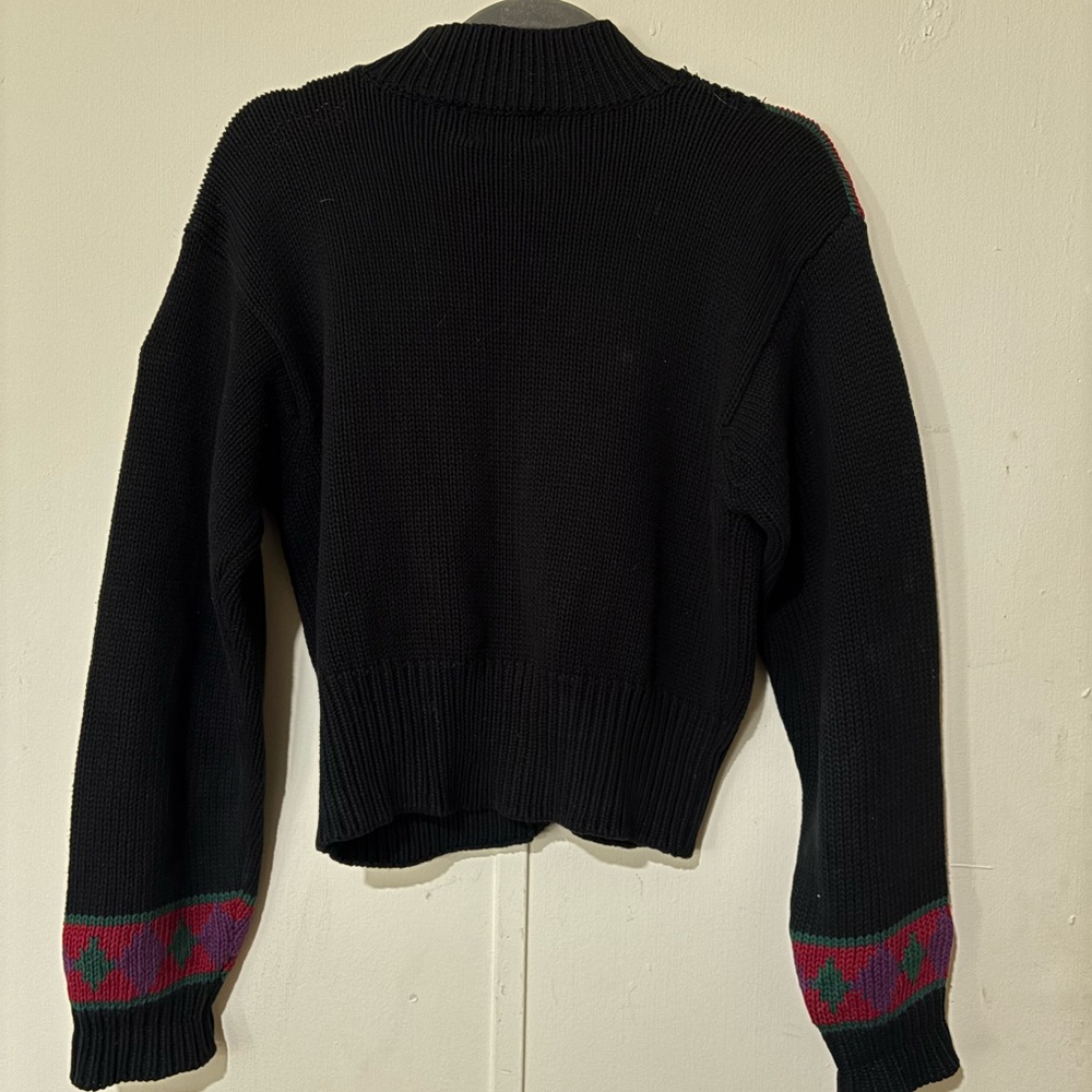 Black, Multi-coloured vintage cardigan - Picture 2 of 5